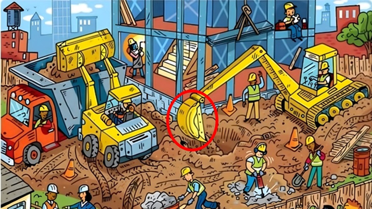 Obrázek k článku: Tento test zvládne jen několik málo lidí: Najdete banán na staveništi do 9 sekund?