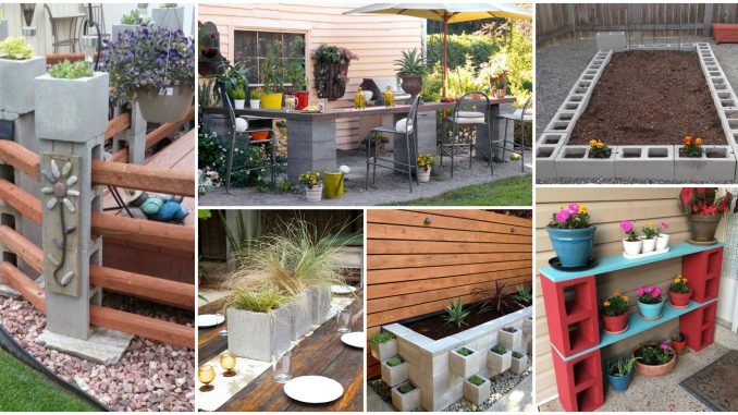 betonové bloky, DIY, zahrada