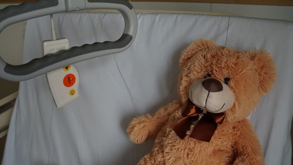 medvídek v nemocnici