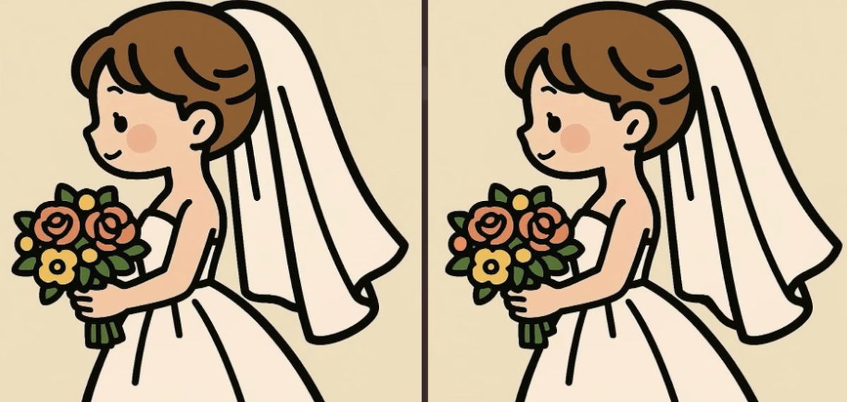 Hledání rozdílů na obrázcích nevěsty