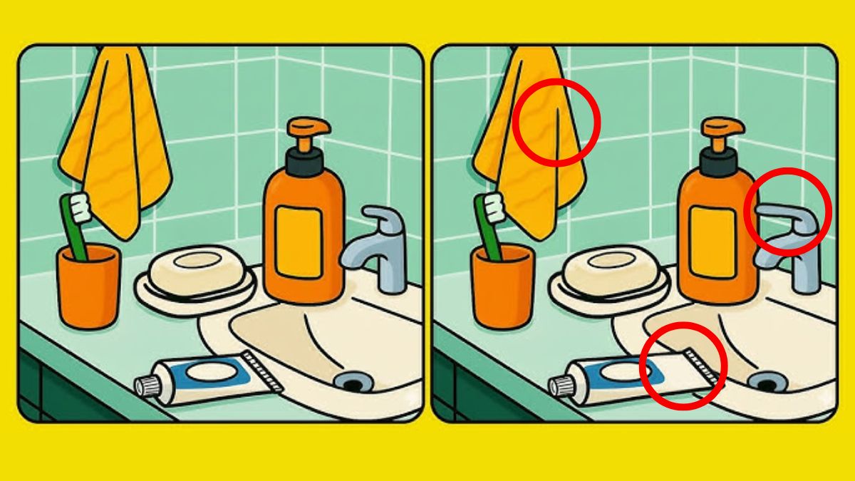 Hádanka: tři rozdíly v koupelně