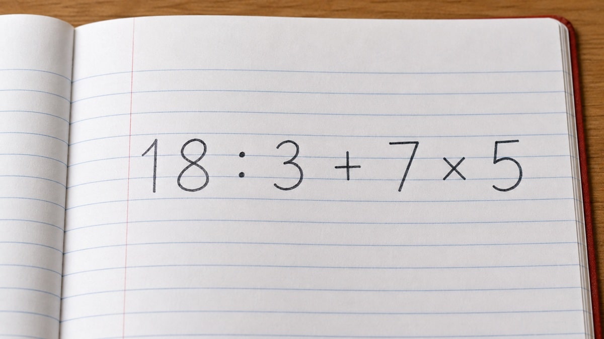 Matematická hádanka v sešitě