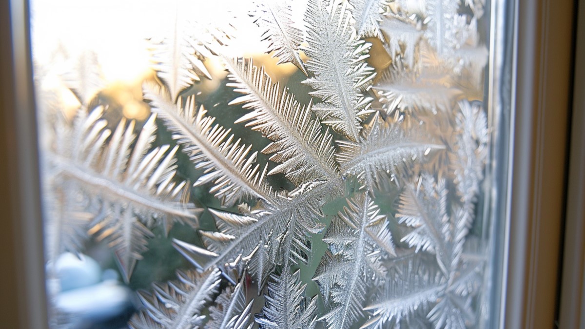 mráz na okně