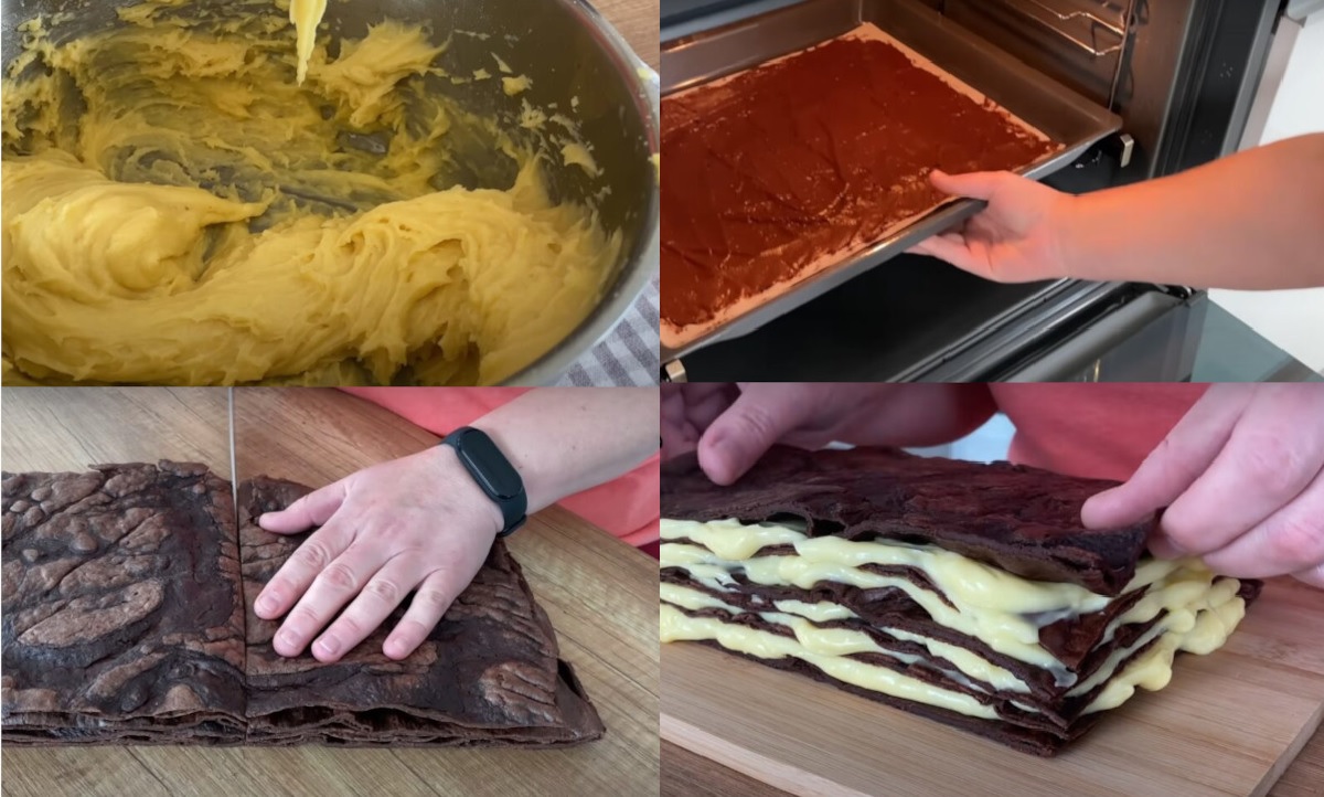 postup přípravy dortu Karpatka
