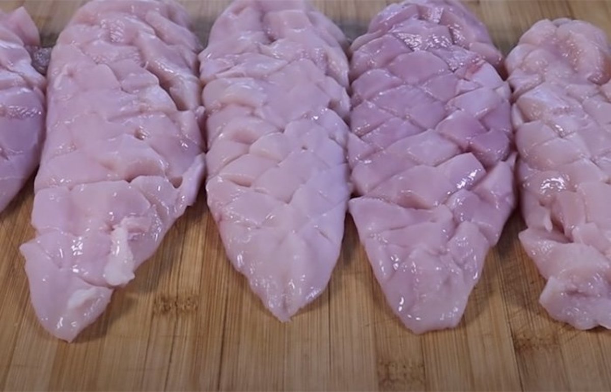 preparation of chicken breast