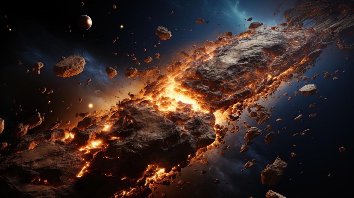 rozpad asteroidu