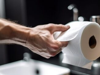 ruka bere toaletní papír