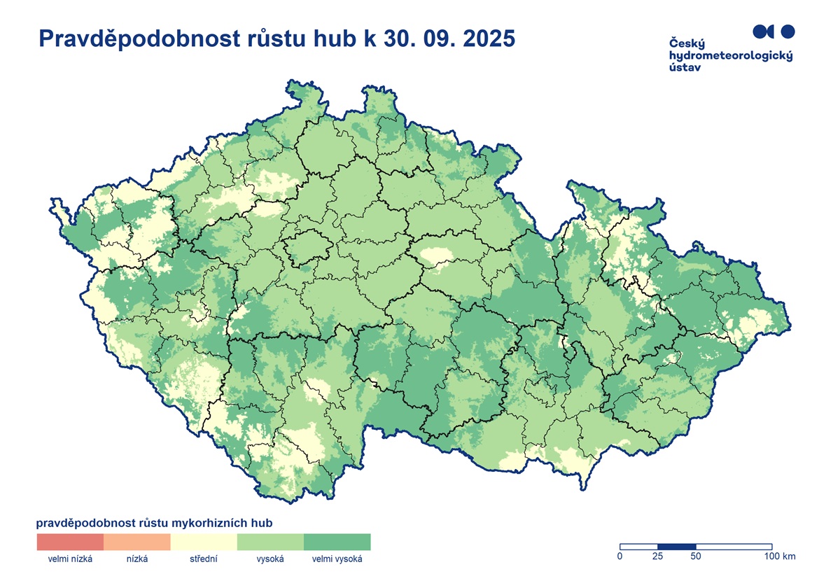 Mapa růstu hub