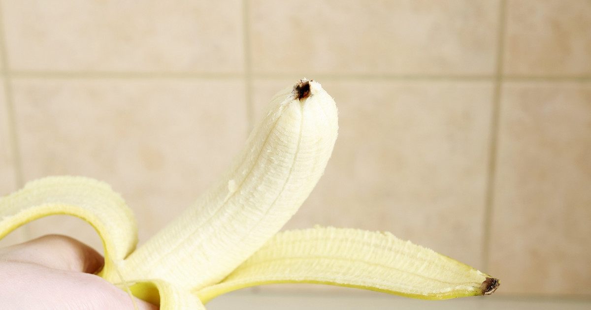 tmavá špička banánu