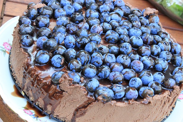 Čokoládový OREO dezert s borůvkami